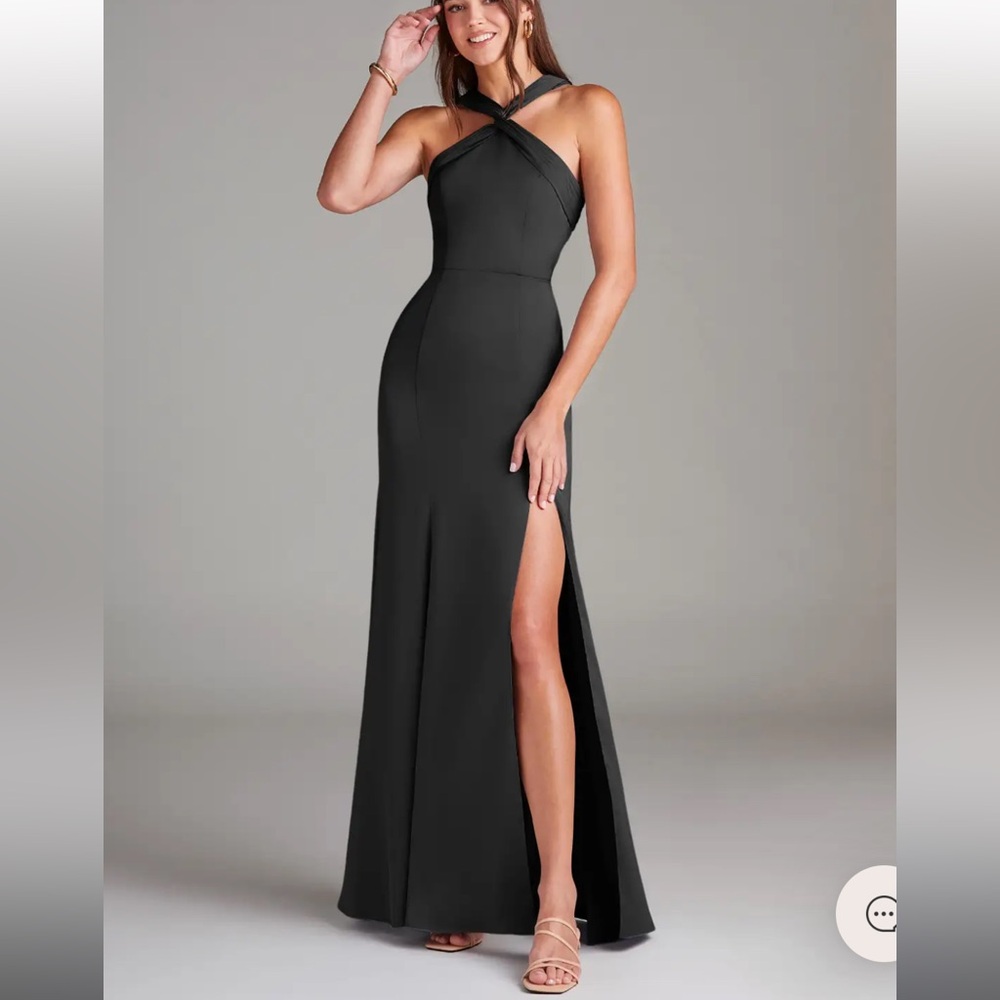 Azazie Rue Black Maxi Dress